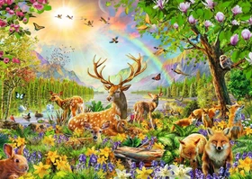Ravensburger Puzzle Anmutige Hirschfamilie