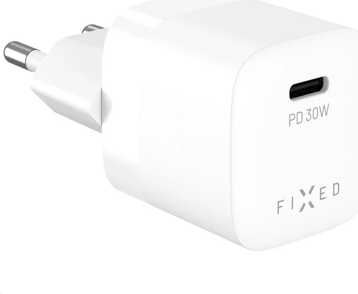 FIXED Mini USB-C GaN Ladegerät 30W weiß