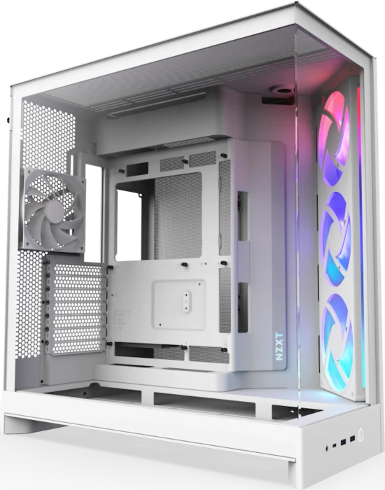 NZXT H9 Flow RGB [2025] White, weiß, Glasfenster