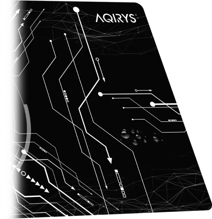 Aqirys Gruis XL Mouse Pad, 900x400mm, Motiv schwarz/weiß