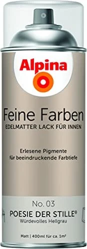 Alpina Farben Feine Farben Sprühlack No. 03 Poesie der Stille innen hellgrau edelmatt, 400ml