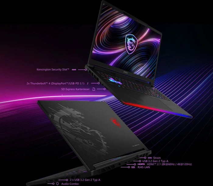 MSI Raider 16 Max HX B2WI-079, Core Ultra 9 290HX Plus, 32GB RAM, 2TB SSD, GeForce RTX 5080, DE