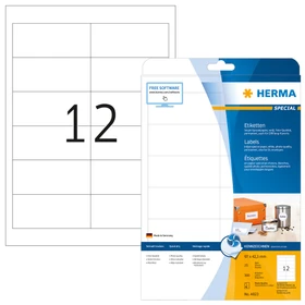 Herma Adressetiketten Inkjet, 97x42.3mm, weiß, matt, 25 Blatt (300 Etiketten)