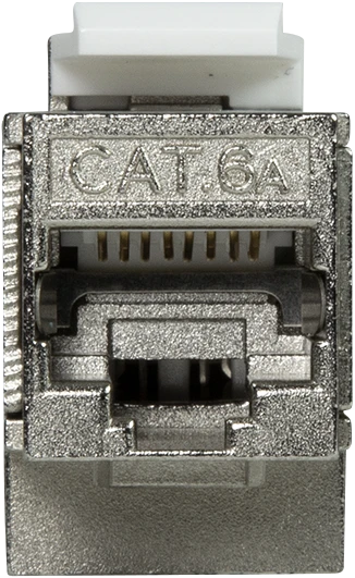 LogiLink Keystone Modul RJ-45 Buchse via RJ-45 Buchse Cat6a, 90° gewinkelt