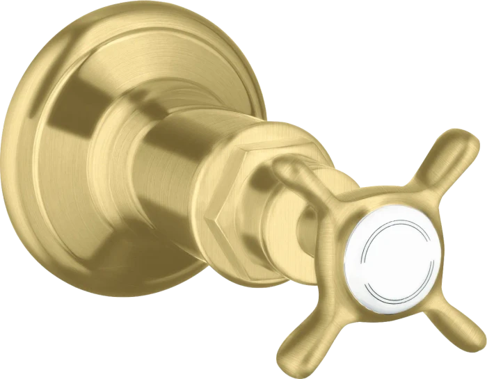Hansgrohe AXOR Montreux Absperrventil Unterputz mit Kreuzgriff brushed brass