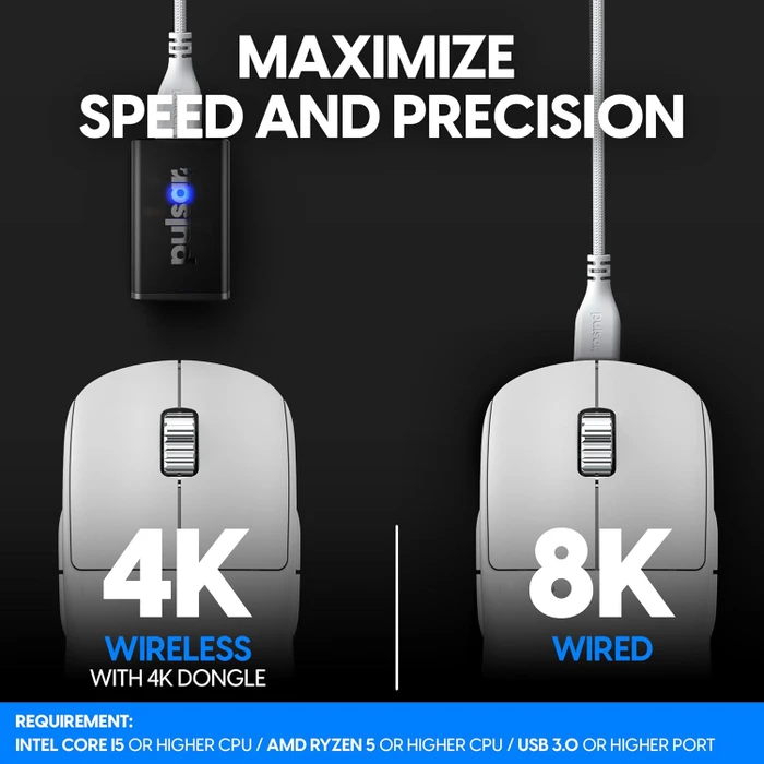 Pulsar Gaming Gears X2A eS Wireless weiß, USB