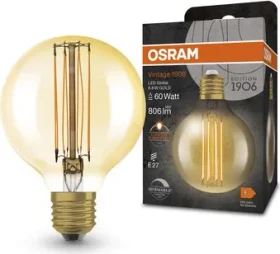Osram Ledvance Filament LED Vintage 1906 Globe 80 8.8W/822 E27 DIM