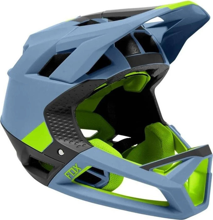Fox Racing Proframe Blocked Fullface-Helm schwarz/weiß