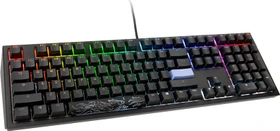 Ducky Shine 7 PBT, LEDs RGB, Blackout Edition, schwarz, MX SILENT RGB RED, USB, US