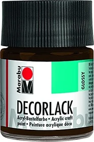 Marabu Decorlack Acryl Acrylfarbe, dunkelbraun, 50ml