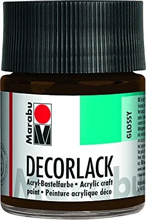 Marabu Decorlack Acryl Acrylfarbe, dunkelbraun, 50ml