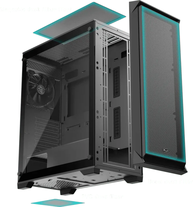 Raijintek Arcadia IV White, Glasfenster