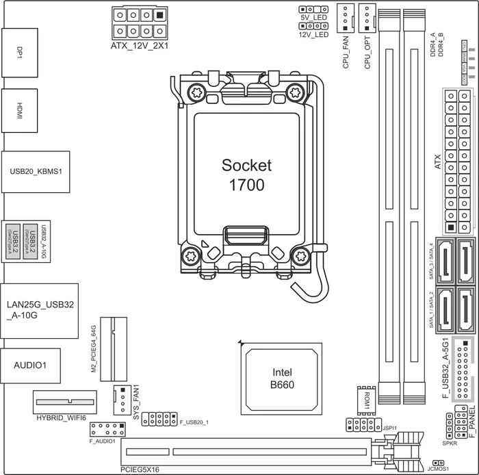 Biostar B660T-Silver (Intel 1700)