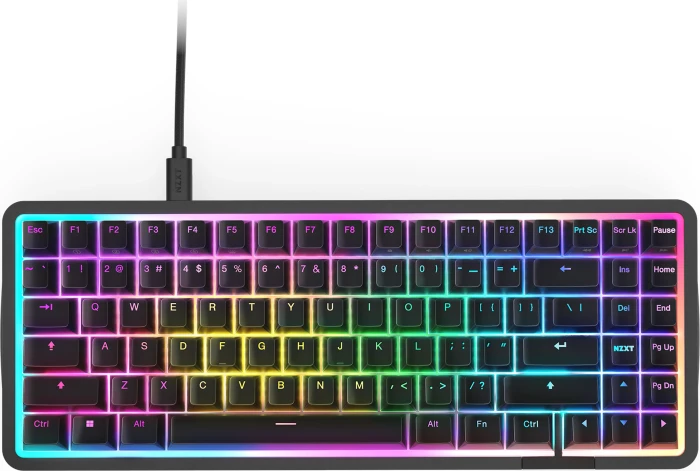 NZXT Function Elite MiniTKL, matt schwarz, LEDs RGB, hot-swap, NZXT Magnetic, USB, UK