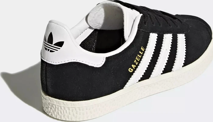 adidas Gazelle core black/footwear white/gold metallic (Junior)