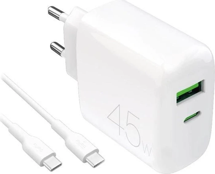 Puro Power Kit Charger + USB-C Kabel 45W weiß