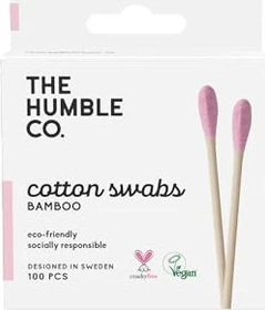 The Humble Co Bambus-Wattestäbchen violett, 100 Stück