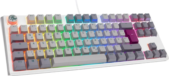 Ducky One 3 TKL, Mist Grey, PBT, LEDs RGB, MX RGB ERGO CLEAR, USB, DE