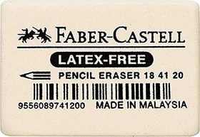 Faber-Castell 7041-20 Radierer latexfrei, weiß