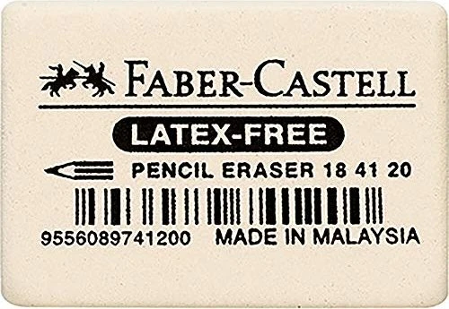 Faber-Castell 7041-20 Radierer latexfrei, weiß