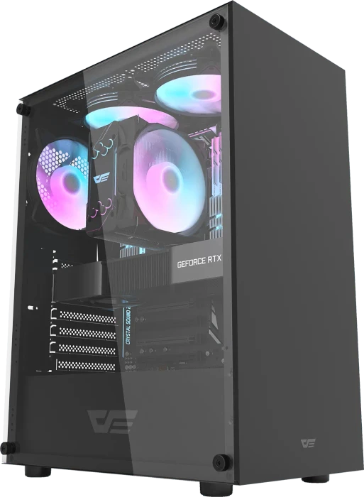 DarkFlash DK100 Black, Glasfenster