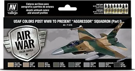 Vallejo Model Air Air War Color Series USAF Colors Post WWII to Present Aggressor Squadron Part 1 Farbset, 8-tlg.