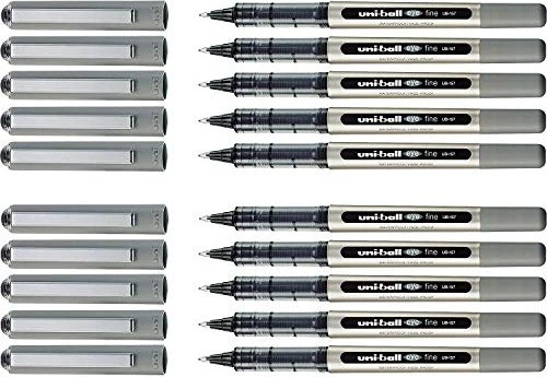 Uni-Ball Eye Fine UB-157 Tintenroller (Mine) grau/transparent, 10er-Pack
