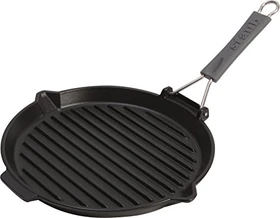 Zwilling Staub Grillpfanne mit Silikongriff rund 27cm schwarz