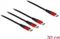DeLOCK USB Ladekabel 3 in 1 USB Type-C zu 3x USB Type-C 0.3m Vorschaubild