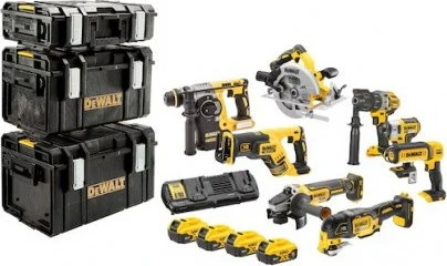 DeWalt DCK853P4 Kombopack Akku-Maschinenset inkl. ToughBox + 4 Akkus 5.0Ah