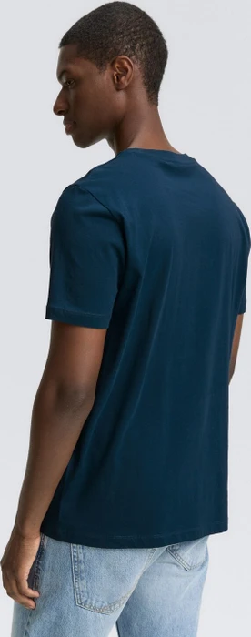 Tom Tailor Basic mit Logo-Print T-Shirt kurzarm deep pond green (Herren)