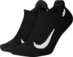 Nike Multiplier No-Show Laufsocken schwarz/weiß, 2 Paare