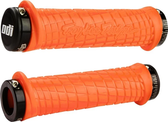 ODI Troy Lee Designs Signature Series Lock-On 130mm Griffe orange/schwarz
