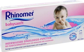 GlaxoSmithKline Rhinomer babysanft Meerwasser Einzeldosispipetten, 100ml (20x 5ml)