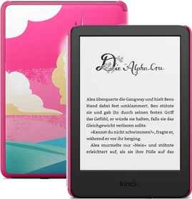 Amazon Kindle 12. Gen, schwarz, 16GB Flash, ohne Werbung, Kids Edition, inkl. Hülle Einhorntal