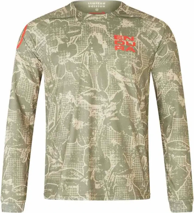 Endura Grid Floral LTD Trikot langarm tweed green (Herren)