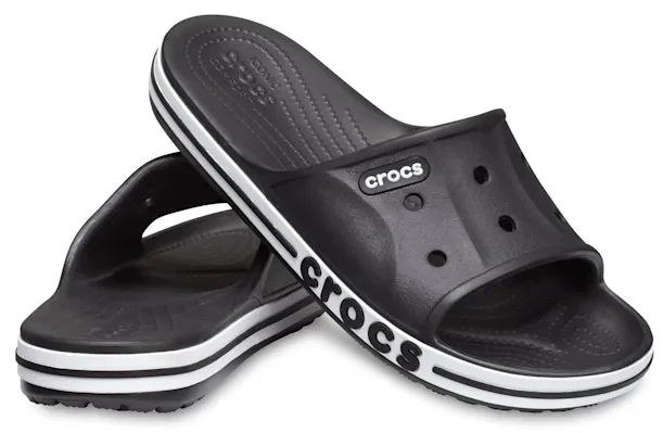 Crocs Bayaband Slide schwarz/weiß