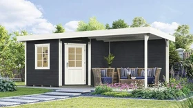 Weka 213 B 593x298cm Gartenhaus anthrazit