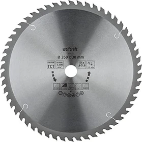 Wolfcraft Serie Orange Kreissägeblatt 54Z, 350x3.5x30mm, 1 Stück