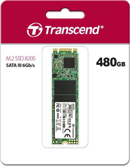 Transcend MTS820S SSD 480GB, M.2 2280 / B-M-Key / SATA 6Gb/s