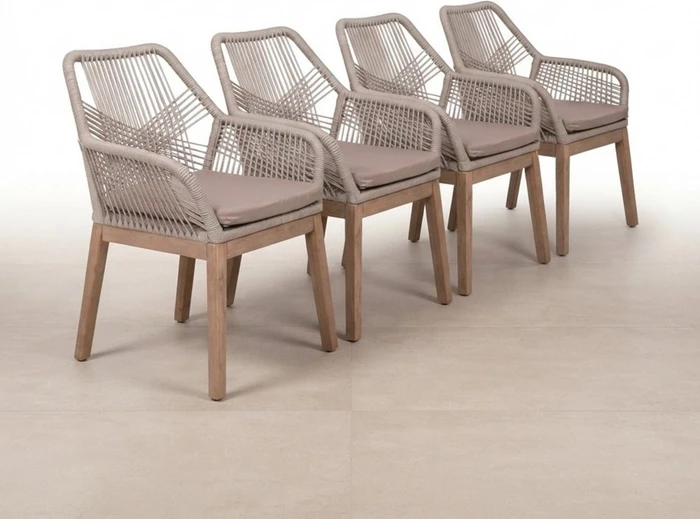 Garden Pleasure Pomona Gartensessel-Set 4 beige, 4 Stück (985286-4)