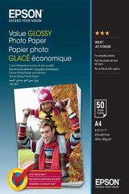 Epson Value Glossy Fotopapier glänzend weiß, A4, 183g/m², 50 Blatt