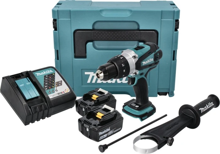 Makita DHP458RGJ Akku-Schlagbohrschrauber inkl. MAKPAC + 2 Akkus 6.0Ah