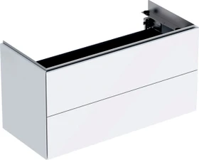 Geberit ONE Unterschrank für Waschtisch, mit zwei Schubladen, verkürzte Ausladung, 74cm, weiß/lackiert hochglanz