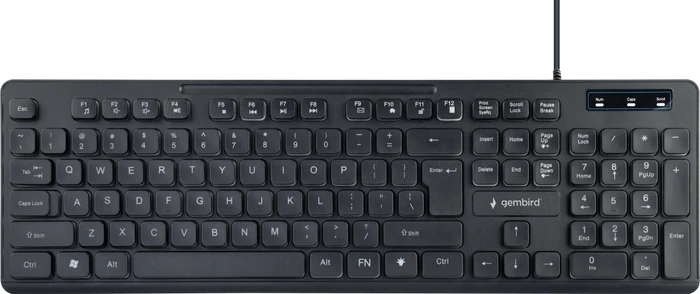 Gembird Rainbow Backlight Multimedia Keyboard, schwarz, USB, US