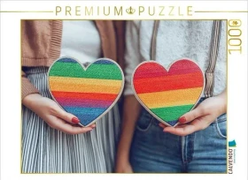 Calvendo Herzen in Regenbogenfarben als Symbol der LGBTQ-Community