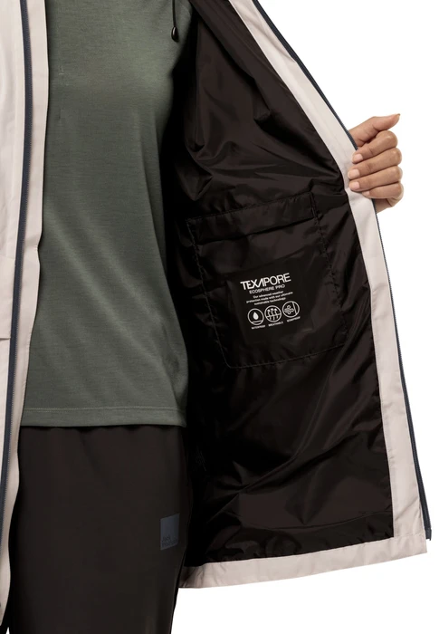 Jack Wolfskin Mainkai Long Funktionsjacke sea shell (Damen)