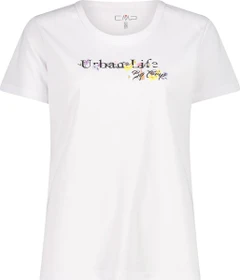 CMP Piqué Print Funktionsshirt kurzarm weiß (Damen)