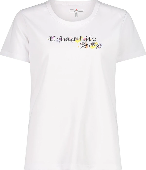 CMP Piqué Print Funktionsshirt kurzarm weiß (Damen)
