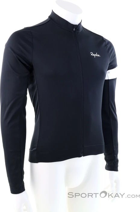 Rapha Core Thermal Trikot langarm schwarz/weiß (Herren)